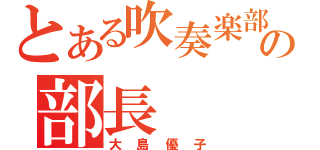 とある吹奏楽部の部長（大島優子）