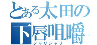 とある太田の下唇咀嚼（シャリシャリ）