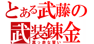 とある武藤の武装錬金（真っ赤な誓い）