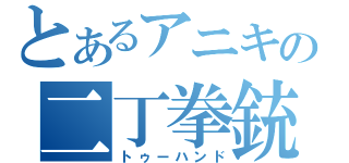 とあるアニキの二丁拳銃（トゥーハンド）