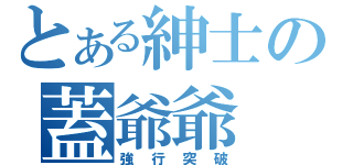 とある紳士の蓋爺爺（強行突破）