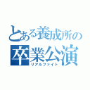 とある養成所の卒業公演（リアルファイト）