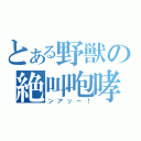 とある野獣の絶叫咆哮（ンアッー！）