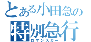 とある小田急の特別急行（ロマンスカー）