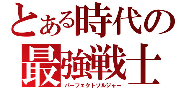 とある時代の最強戦士（パーフェクトソルジャー）