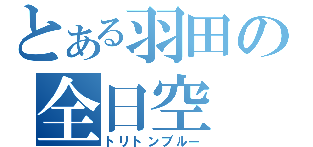 とある羽田の全日空（トリトンブルー）