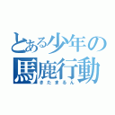 とある少年の馬鹿行動（きたまるん）