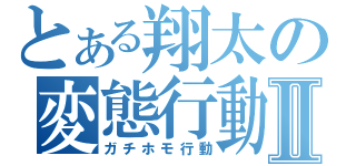 とある翔太の変態行動Ⅱ（ガチホモ行動）