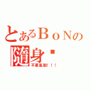 とあるＢｏＮの隨身（不要亂動！！！）