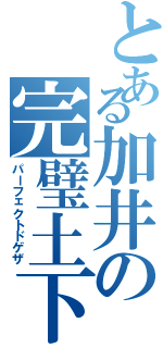 とある加井の完璧土下座（パーフェクトドゲザ）