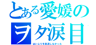 とある愛媛のヲタ涙目（はいふりを放送しなかった）