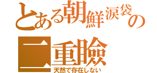 とある朝鮮涙袋の二重瞼（天然で存在しない）