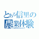 とある信里の農業体験（ながのけんしゅう）