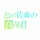 とある佐藤の良哉君（コアラ野郎）