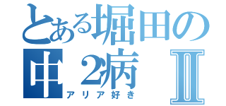 とある堀田の中２病Ⅱ（アリア好き）