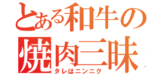 とある和牛の焼肉三昧（タレはニンニク）