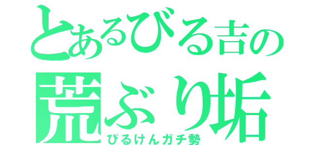 とあるびる吉の荒ぶり垢（びるけんガチ勢）