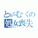 とあるむくの処女喪失（アッーーー！）