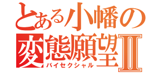 とある小幡の変態願望Ⅱ（バイセクシャル）