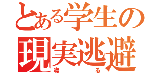 とある学生の現実逃避（寝る）