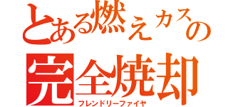 とある燃えカスの完全焼却（フレンドリーファイヤ）