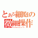 とある細胞の微細操作（マイクロマニピュレータ）