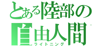 とある陸部の自由人間（ライトニング）