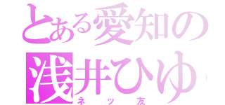 とある愛知の浅井ひゆみ（ネッ友）