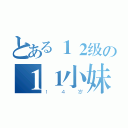 とある１２级の１１小妹（１４岁）