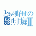 とある野村の禁止目録Ⅱ（かおげい）