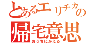 とあるエリチカの帰宅意思表示（おうちにかえる）