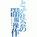 とある社会の情報操作（プログラマー）