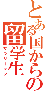 とある国からの留学生（サラリーマン）