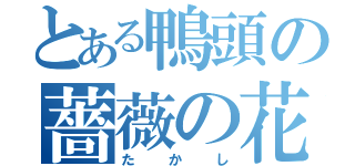 とある鴨頭の薔薇の花（たかし）