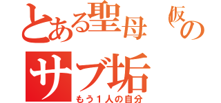 とある聖母（仮）のサブ垢（もう１人の自分）