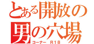 とある開放の男の穴場（コーナー Ｒ１８）