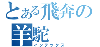 とある飛奔の羊駝（インデックス）