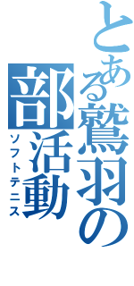 とある鷲羽の部活動（ソフトテニス）