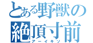 とある野獣の絶頂寸前（アーイキソ）