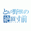 とある野獣の絶頂寸前（アーイキソ）