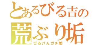 とあるびる吉の荒ぶり垢（びるけんガチ勢）