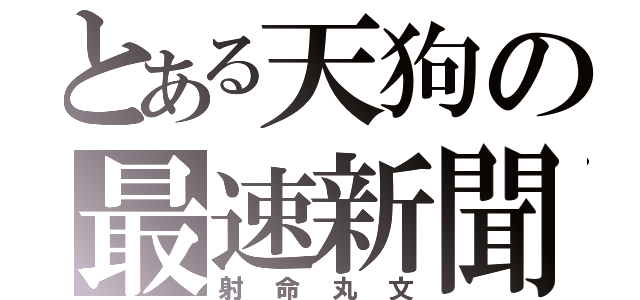 とある天狗の最速新聞（射命丸文）