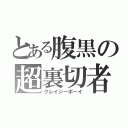 とある腹黒の超裏切者（クレイジーボーイ）