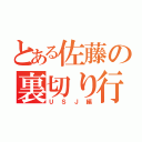 とある佐藤の裏切り行為（ＵＳＪ編）