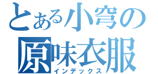 とある小穹の原味衣服（インデックス）