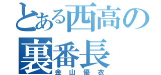 とある西高の裏番長（金山優衣）