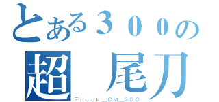 とある３００の超準尾刀（Ｆ．ｕｃｋ＿ＣＭ＿３００）