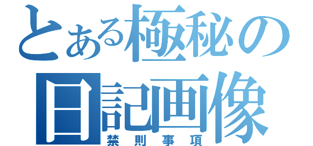 とある極秘の日記画像（禁則事項）