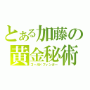 とある加藤の黄金秘術（ゴールドフィンガー）