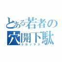 とある若者の穴開下駄（クロックス）